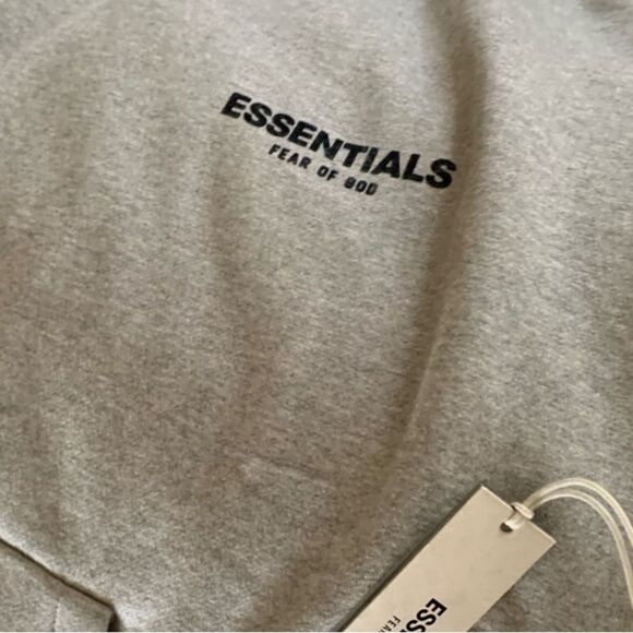 Fear of God Essentials Hoodie Dark Oatmeal (SS22) size Medium NWT unisex - Picture 7 of 7